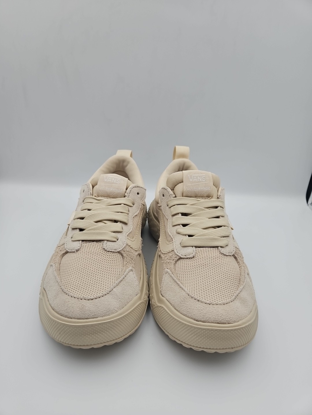 Vans Women's Cream Mesh & Suede Sneaker - Picture 2 of 10